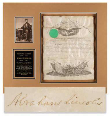 Lot #14 Abraham Lincoln Document Signed as