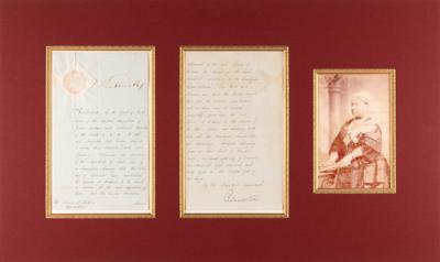 Lot #341 Queen Victoria Document Signed,