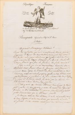 Lot #418 Napoleon Document Signed, Naming Three Warships - Image 2