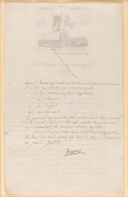 Lot #418 Napoleon Document Signed, Naming Three Warships - Image 3