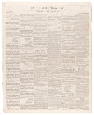 Lot #91 William Henry Harrison (3) Period Newspapers on the Presidential Inauguration and Funeral Services - Image 5