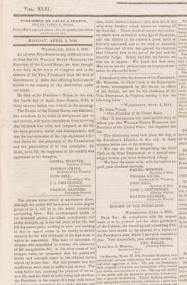 Lot #91 William Henry Harrison (3) Period Newspapers on the Presidential Inauguration and Funeral Services - Image 6