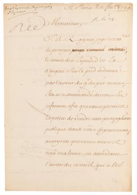 Lot #229 John Law Letter Signed - Image 1