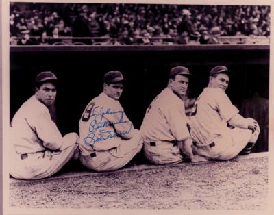 Lot #907 Ted Williams, Bobby Doerr, and Dom DiMaggio Signed Photograph, plus (2) Bobby Doerr Signed Photographs Inscribed to Johnny Pesky - Image 3