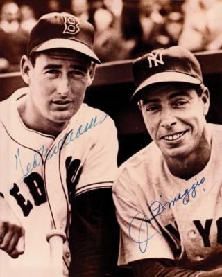 Lot #906 Ted Williams and Joe DiMaggio Signed Photograph - Image 1