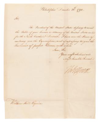 Lot #4 Thomas Jefferson Letter Signed as Secretary of State - Image 1