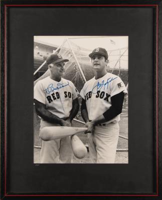 Lot #909 Carl Yastrzemski and Bobby Doerr Oversized Signed Photograph - Image 2