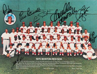 Lot #879 Boston Red Sox: 1975 Team (5) Signed Items - Image 8