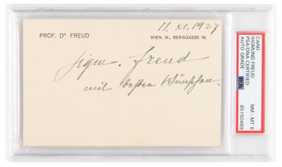 Lot #228 Sigmund Freud Signature - PSA NM-MT 8