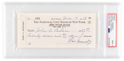 Lot #26 John F. Kennedy Rare Signed Check as a