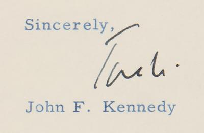 Lot #27 John F. Kennedy Typed Letter Signed as a Massachusetts Senator - PSA MINT 9 - Image 2