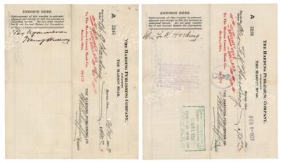 Lot #87 Warren G. Harding and Florence Harding Documents Signed as President and First Lady - Image 1