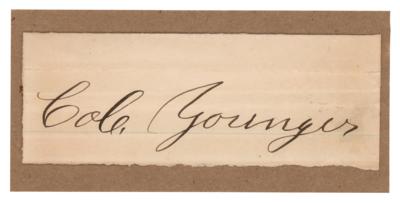 Lot #235 Cole Younger Signature - Image 1