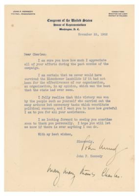 Lot #28 John F. Kennedy Typed Letter Signed on