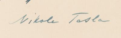 Lot #224 Nikola Tesla Autograph Letter Signed, Sent to a Serbian Veteran of WWI - Image 3