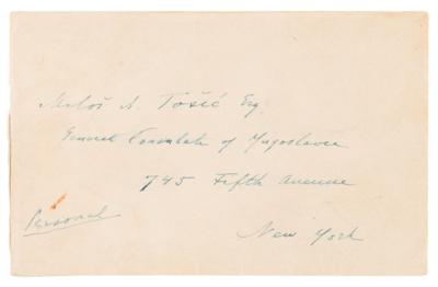 Lot #224 Nikola Tesla Autograph Letter Signed, Sent to a Serbian Veteran of WWI - Image 4