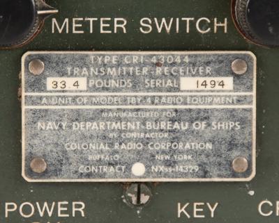 Lot #404 WWII American TBY-4 Two-Way 'Code Talker' Radio Transmitter/Receiver - Image 8