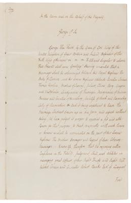 Lot #203 King George IV Document Signed on Marriage of William IV - Image 4