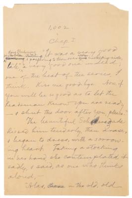 Lot #690 Samuel Clemens Partial Autograph Manuscript Signed for '1,002nd Arabian Night,' completed during the same summer as Huckleberry Finn - Image 3