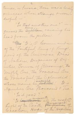Lot #690 Samuel Clemens Partial Autograph Manuscript Signed for '1,002nd Arabian Night,' completed during the same summer as Huckleberry Finn - Image 4