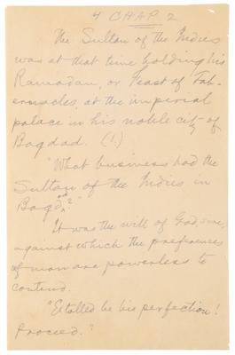 Lot #690 Samuel Clemens Partial Autograph Manuscript Signed for '1,002nd Arabian Night,' completed during the same summer as Huckleberry Finn - Image 6