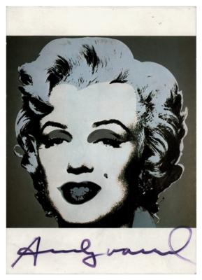 Lot #676 Andy Warhol Signed 'Marilyn Monroe'