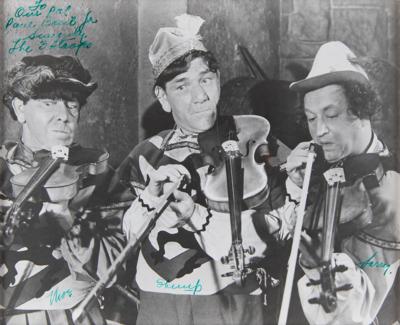Lot #1074 Three Stooges: Moe Howard Signed