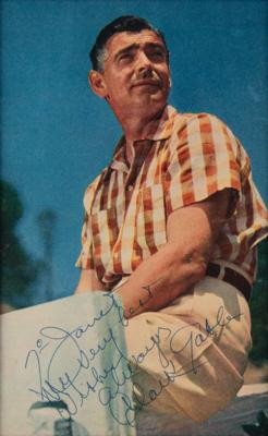 Lot #985 Clark Gable Signed Photograph