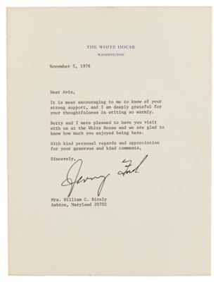 Lot #84 Gerald Ford Typed Letter Signed as President - Image 1