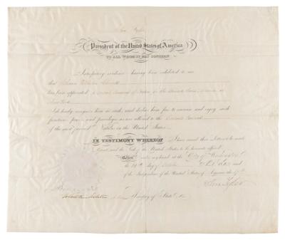 Lot #152 John Tyler Document Signed as President
