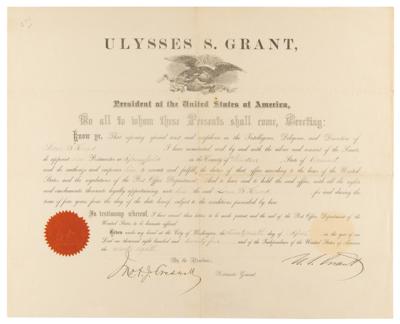 Lot #27 U. S. Grant Document Signed as President - Image 1