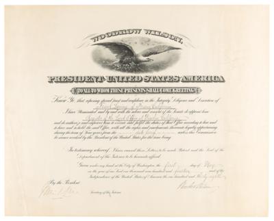 Lot #159 Woodrow Wilson Document Signed as