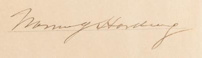 Lot #92 Warren G. Harding Document Signed as President - Image 2