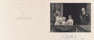 Lot #347 Queen Elizabeth II Signed Christmas Card