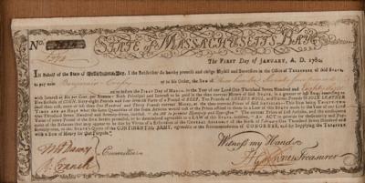 Lot #534 Massachusetts (3) Signed Revolutionary War-Era Financial Documents (1777–1780) - Image 4