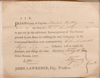 Lot #482 Connecticut (7) Signed Revolutionary War-Era Financial Documents (1777–1793) - Image 4
