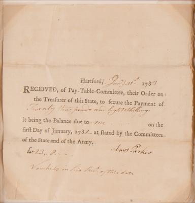 Lot #482 Connecticut (7) Signed Revolutionary War-Era Financial Documents (1777–1793) - Image 6