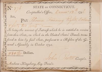 Lot #482 Connecticut (7) Signed Revolutionary War-Era Financial Documents (1777–1793) - Image 7