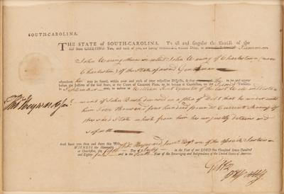 Lot #308 Thomas Heyward, Jr. Document Signed - Image 2
