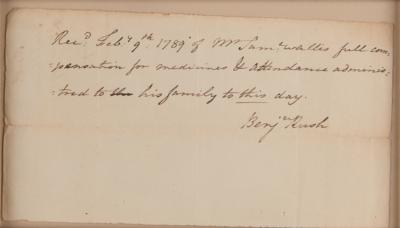 Lot #355 Benjamin Rush Autograph Medical Document Signed - Image 2