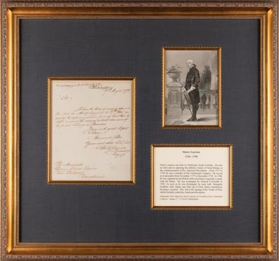 Lot #524 Henry Laurens Revolutionary War-Dated Autograph Letter Signed - Image 1