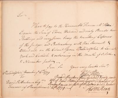 Lot #335 Thomas McKean (2) Revolutionary War-Dated Documents Signed - Image 2