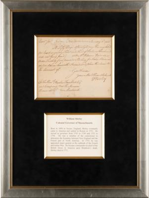 Lot #357 William Shirley Document Signed - Image 1