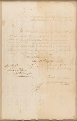 Lot #494 Horatio Gates Revolutionary War-Dated Letter Signed, Directing Money to the Regiment of John Adams's Future Son-in-Law - Image 2