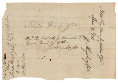 Lot #314 Samuel Huntington Document Signed - Image 2