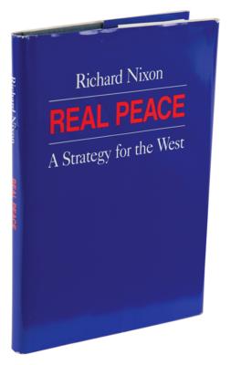 Lot #126 Richard Nixon Signed Book - Real Peace - Image 3