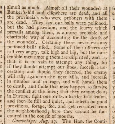 Lot #459 Battle of Bunker Hill Aftermath: The London Chronicle from October 1775 - Image 4