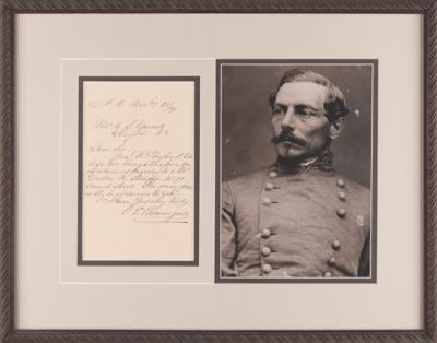 Lot #454 P. G. T. Beauregard Autograph Letter Signed - Image 1