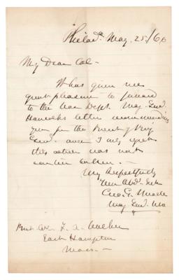 Lot #543 George G. Meade Autograph Letter Signed - Image 1