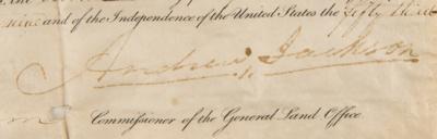 Lot #98 Andrew Jackson Document Signed as President - Image 3